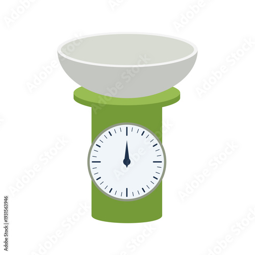 Flat Illustration Set of Weighing Scales and Measurement Devices