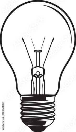 A vintage light bulb with a glowing filament inside, emitting a soft light. isolated on transparent background