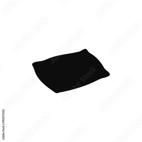 Pillow silhouette vector flat illustration design.