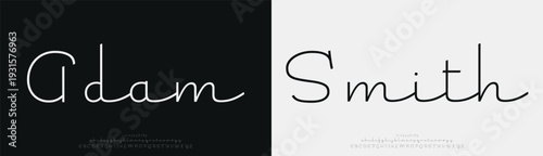Adam Smiith, signature Font Calligraphy Logotype Script Brush Font Type Font lettering handwritten
