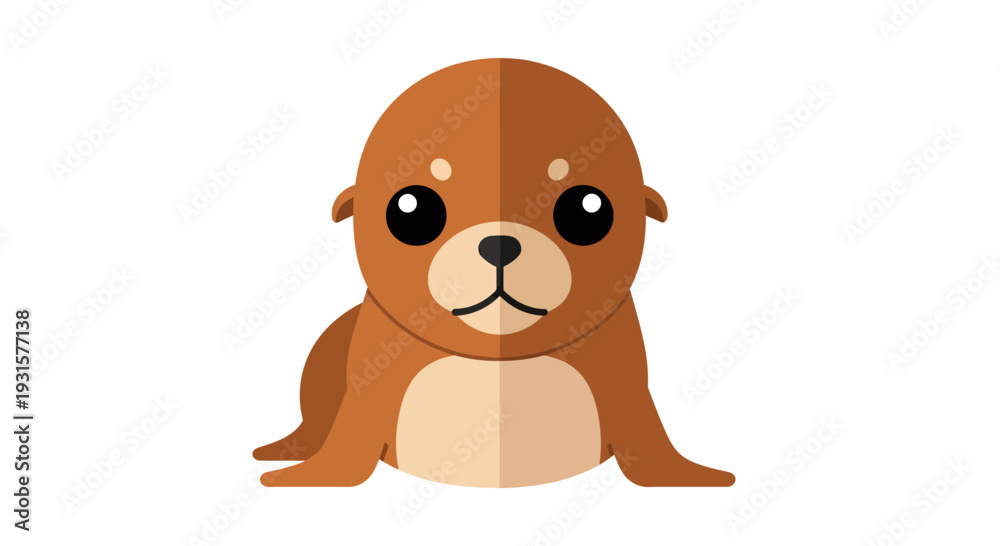 Obraz premium Cute Seal Vector Illustration, Cartoon Style Graphic for Children's Designs and Educational Resources
