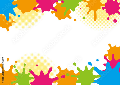 Splattered ink illustration frame