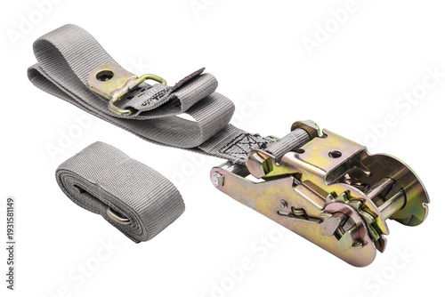 Canvas Print This is a ratchet tie-down strap (or cinta de catraca), a common tool used for securing cargo during transport