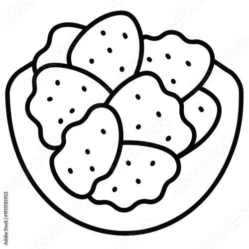 Potato chips coloring icon vector an white-backgr.eps