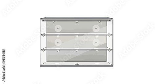 Clear Acrylic Display Case with Three Shelves.