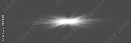 Isolated glowing star with sparkles on a transparent background, PNG. Starlight, design element, festive illustration.