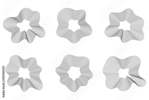 Modern dynamic audio waveform design elements suitable for banners, posters. Sound wave illustration 