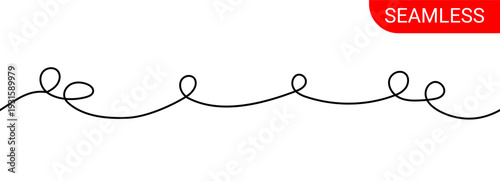 Seamless elegant loop line border