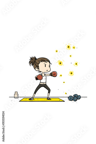 VR Headset Boxer Training With Holograms