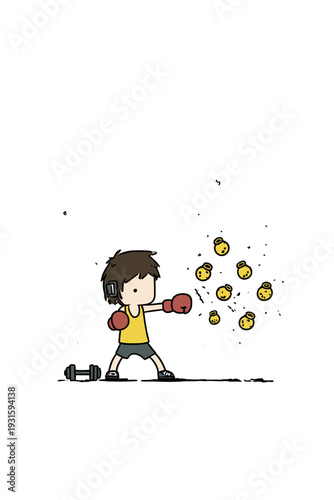 VR Headset Boxer Training With Holograms