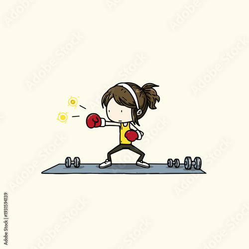 VR Headset Boxer Training With Holograms