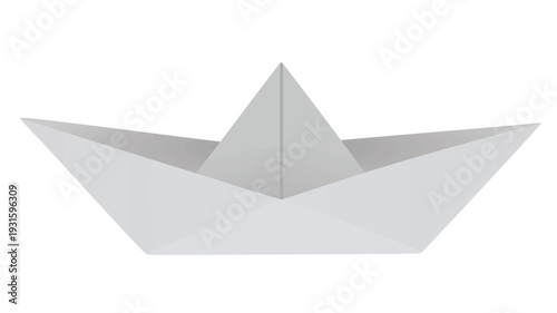 Wallpaper Mural Grey paper boat. vector illustration Torontodigital.ca