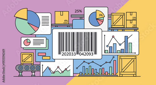 Barcode and Various Business Graphs and Charts.