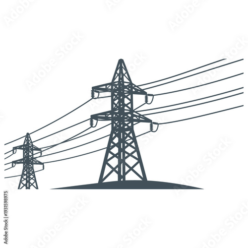 Electricity Pylon Transmission Tower Structure.