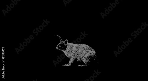 A detailed illustration of a hare.