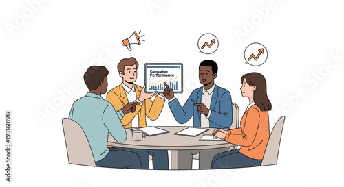 Group of People Discussing Around Table.