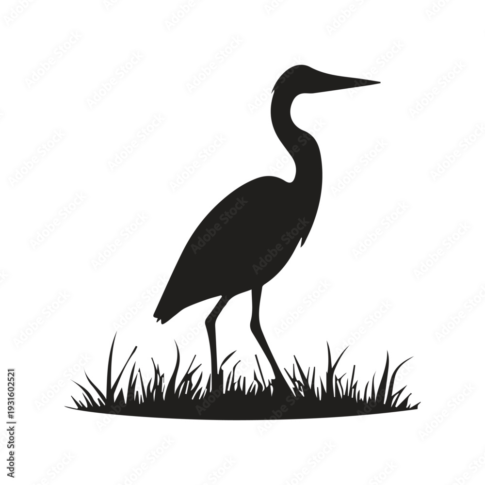 Fototapeta premium Modern Geometric Polygon Heron Bird Logo Identity Concept