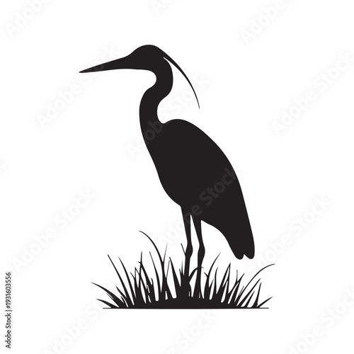 Nature Landscape Heron Brand Identity Illustration Style Logo