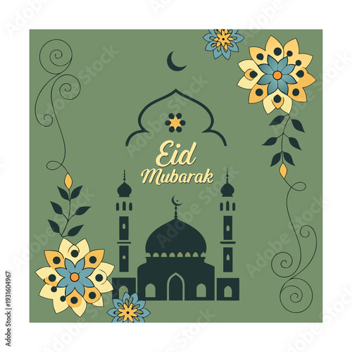 Celebrate the joyous occasion of eid with this intricate and colorful design.

