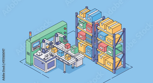 Warehouse Storage Facility with Inventory Management.