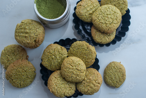 Wallpaper Mural Homemade matcha green tea shortbread cookies  Torontodigital.ca