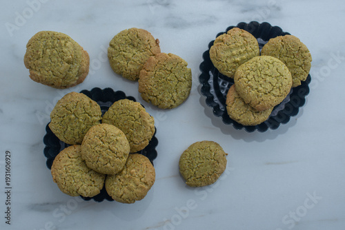 Wallpaper Mural Homemade matcha green tea shortbread cookies  Torontodigital.ca