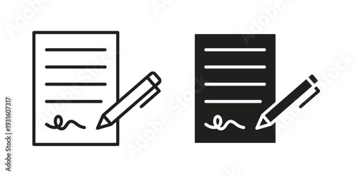 Agreement icon collection. Vector design pack