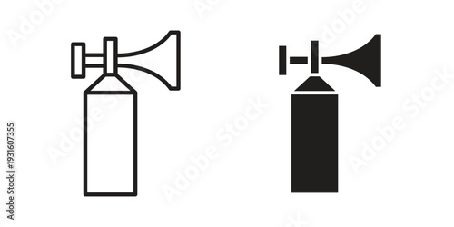 Air horn icon collection. Vector design pack