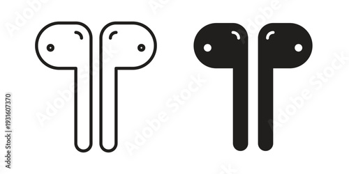 Air pods icon collection. Vector design pack