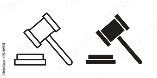 Auction icon collection. Vector design pack