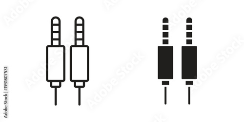 Audio jack icon collection. Vector design pack