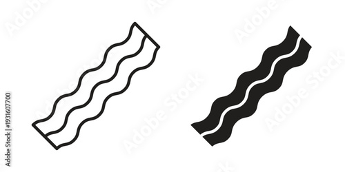 Bacon icon collection. Vector design pack