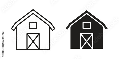Barn icon collection. Vector design pack