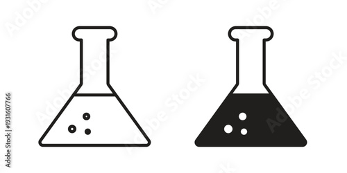 Beaker icon collection. Vector design pack