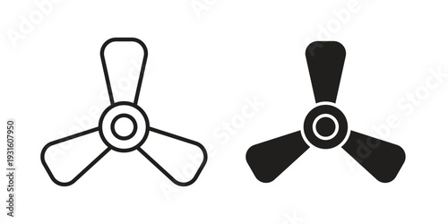 Boat screw icon collection. Vector design pack