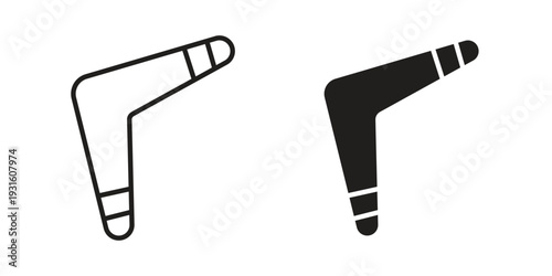 Boomerang icon collection. Vector design pack