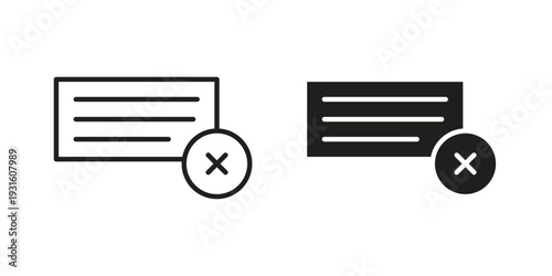 Bounced check icon collection. Vector design pack