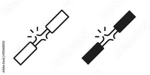 Broken Wire Icon icon collection. Vector design pack