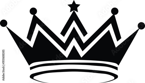 Royal Crown Silhouette Icon.