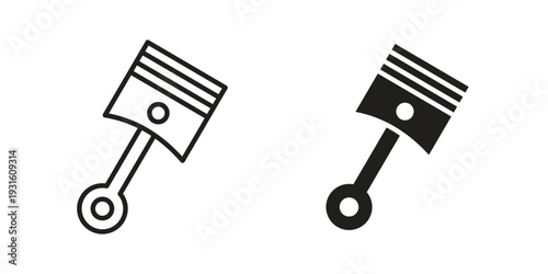 Car Piston icon collection. Vector design pack