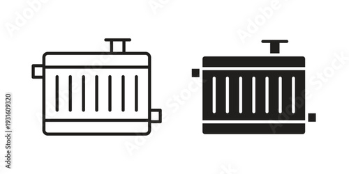 car radiator icon collection. Vector design pack