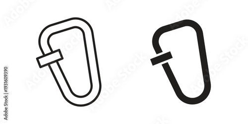 Carabiner icon collection. Vector design pack