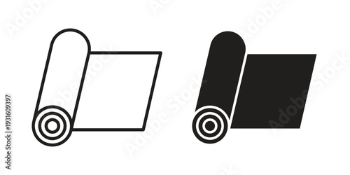 Carpet roll icon collection. Vector design pack