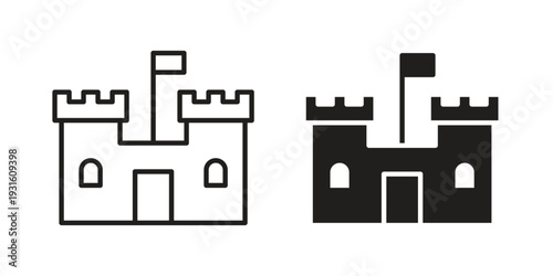 Castle icon collection. Vector design pack