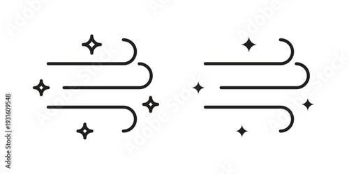 Clean Air icon collection. Vector design pack