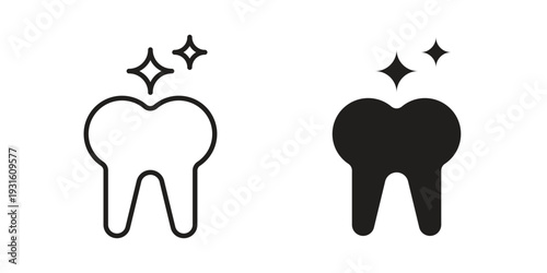 clean tooth icon collection. Vector design pack