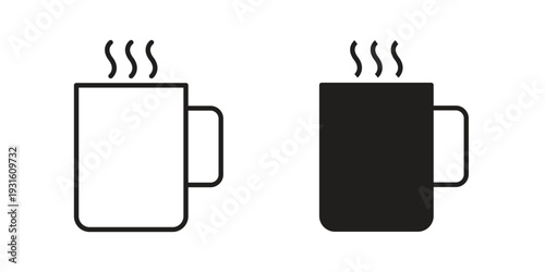 Coffee mug icon collection. Vector design pack