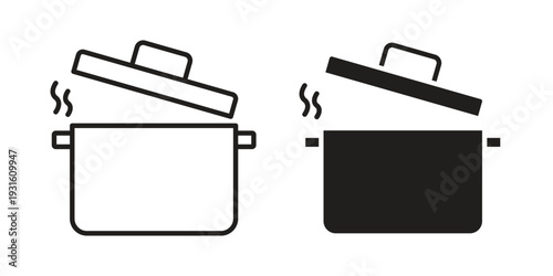 Cooking pot icon collection. Vector design pack