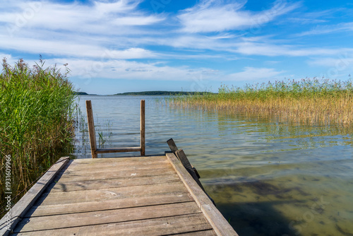 Lake Seksty. Landscape of Masuria in Poland, Karwik village in the Pisz area.
