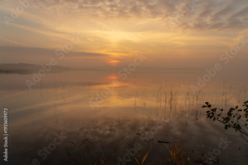 Lake Seksty. Landscape of Masuria in Poland, Karwik village in the Pisz area.